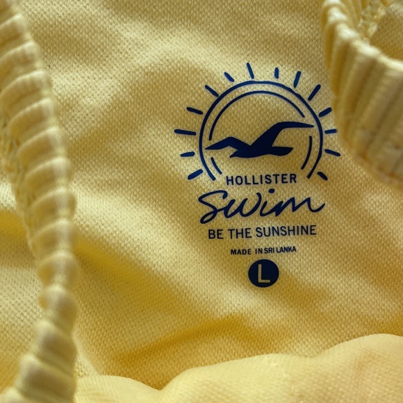 Hollister Yellow Ribbed Swim Top - Picture 2 of 4